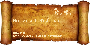 Wessely Alfréda névjegykártya